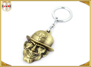 Gantungan kunci logam berlapis kuningan, gantungan kunci tersesuaikan dengan logo bebas laser